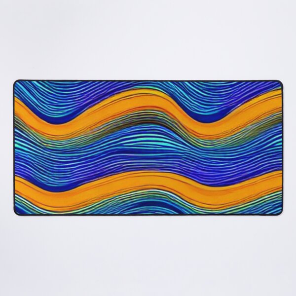Item preview, Orange and Blue Wavy Lines designed and sold by calibrit.
