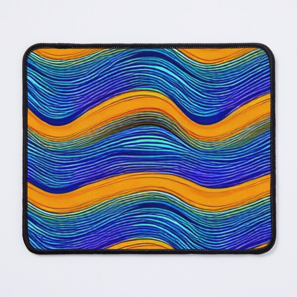 Item preview, Orange and Blue Wavy Lines designed and sold by calibrit.