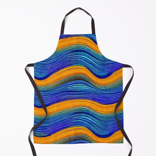 Item preview, Orange and Blue Wavy Lines designed and sold by calibrit.