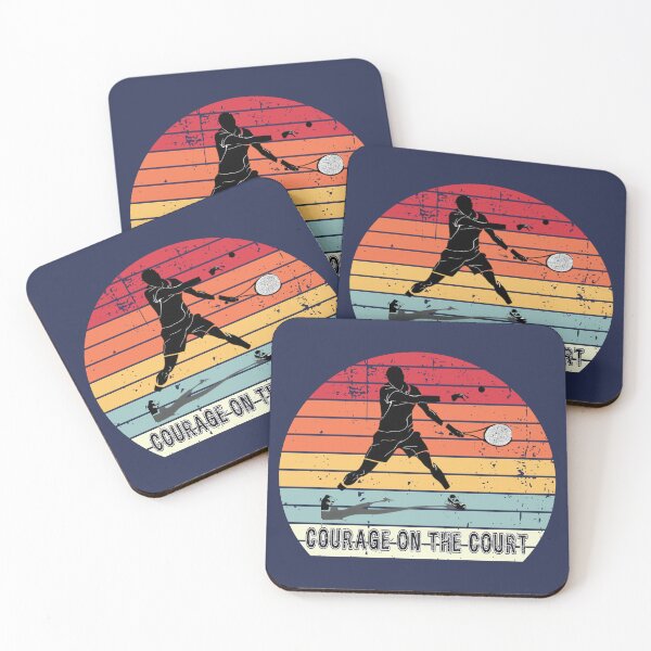 Item preview, Courage on the court retro sunset- Gift for Tennisman designed and sold by LV-creator.