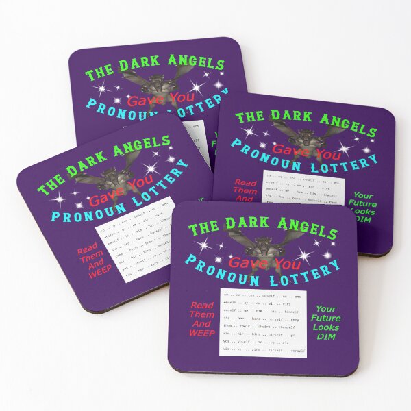 Item preview, The Dark Angels Gave You Pronoun Lottery designed and sold by AlienAlmanac.