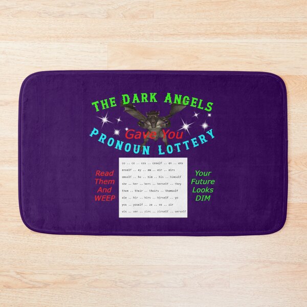 Item preview, The Dark Angels Gave You Pronoun Lottery designed and sold by alien almanac.
