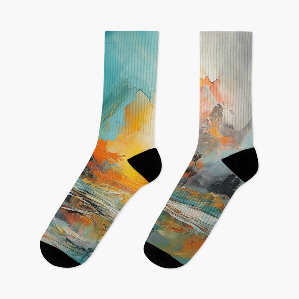 Item preview, Teal sunset otherworldly abstract landscape 2 designed and sold by Art by Lilia.