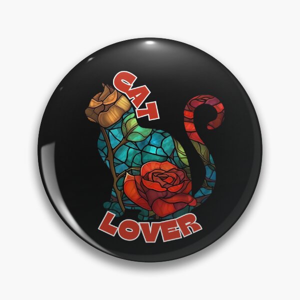 Artikelvorschau, Cat Lover Graphic : Stained Glass Style entworfen und verkauft von MTJ-Mushrooms.