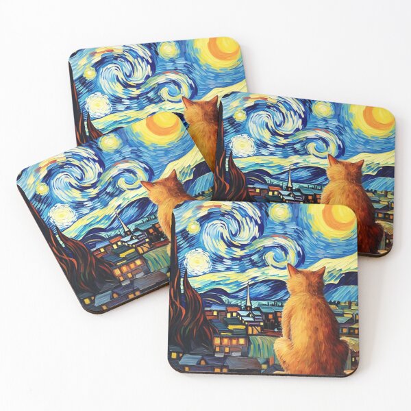 Item preview, Cat  van Gogh  designed and sold by Cat loco.