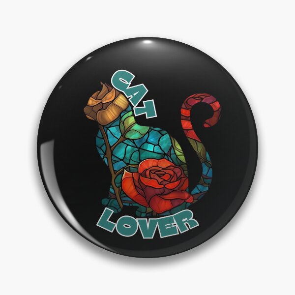 Artikelvorschau, Cat Lover Graphic : Stained Glass Style entworfen und verkauft von MTJ-Mushrooms.