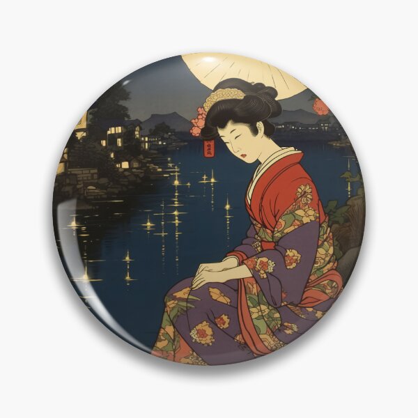 Item preview, Moonlit Serenity: Geisha by the Tokyo River designed and sold by DigiDreamz.