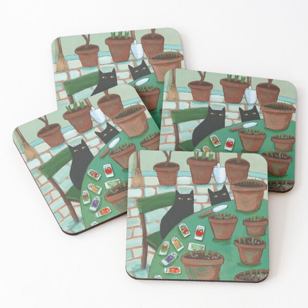 Item preview, Cat Planting Helpers designed and sold by KilkennyCat Art.