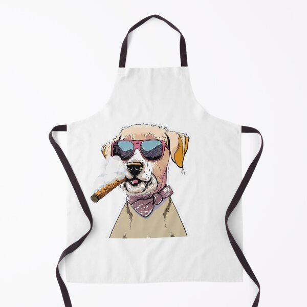 Item preview, dog wearing sunglasses and smoking cigar designed and sold by DeluxBee.