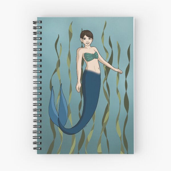 Item preview, Blue Fin Mermaid in Seaweed designed and sold by susiecreates.