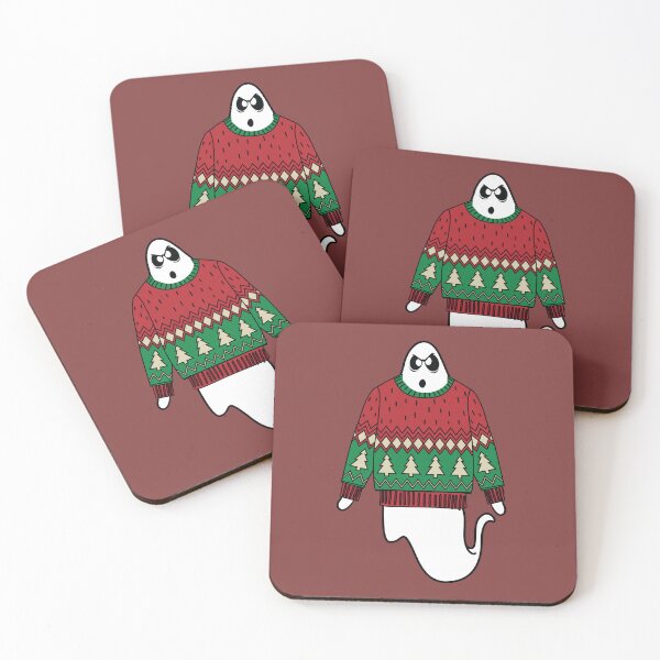 Item preview, Ghost wearing Christmas sweater  designed and sold by Donutlovers.