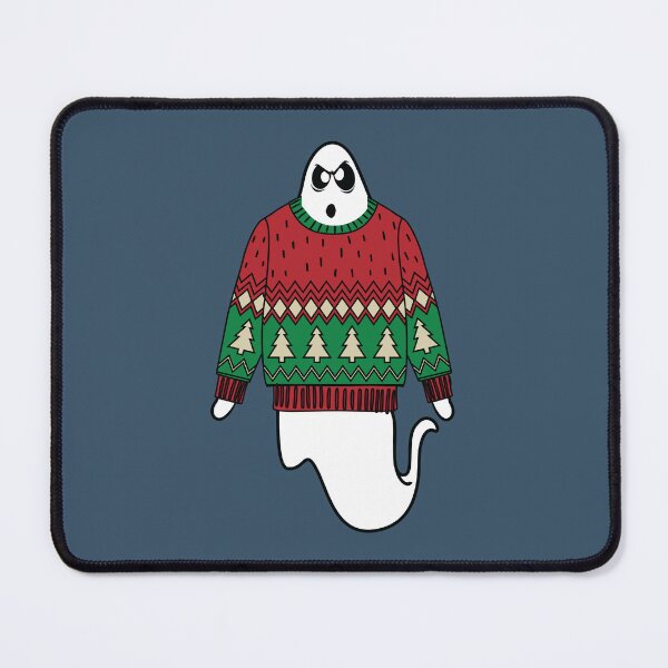Item preview, Ghost wearing Christmas sweater designed and sold by Donutlovers.