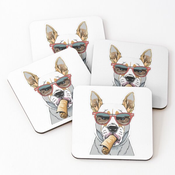 Item preview, cool dog wearing sunglasses and smoking cigar  designed and sold by DeluxBee.