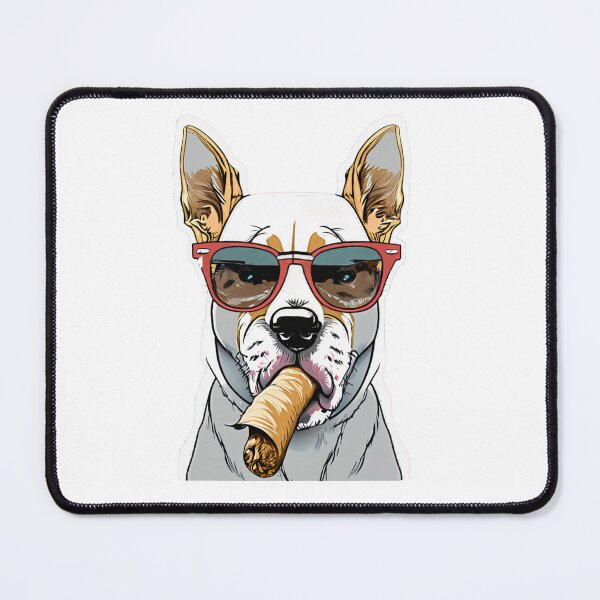 Item preview, cool dog wearing sunglasses and smoking cigar designed and sold by DeluxBee.