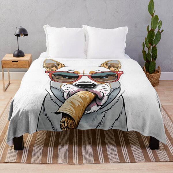 Item preview, cool dog wearing sunglasses and smoking cigar  designed and sold by DeluxBee.