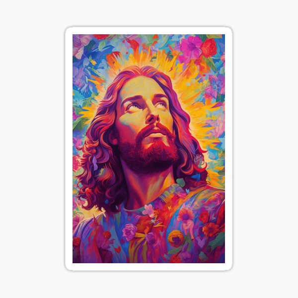 Item preview, Vibrant Floral Jesus Artwork designed and sold by Benartstudio.