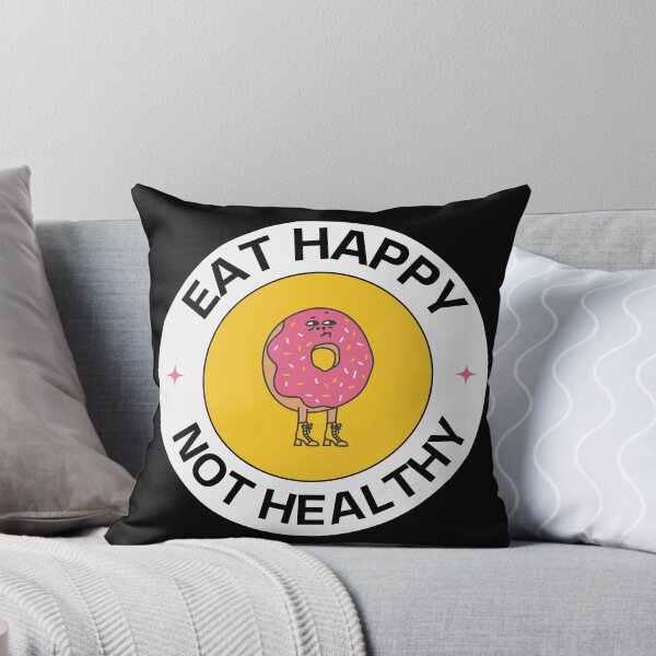 Artikelvorschau, Donut-Variante „Eat Happy Not Healthy“-Textdesign 2 entworfen und verkauft von Harsh Katariya.