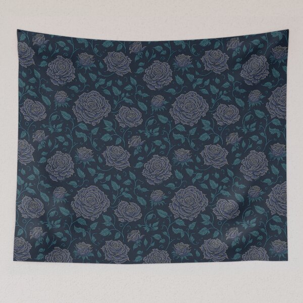 Item preview, Blue and Yellow Color Roses Pattern designed and sold by DesignCentrum.