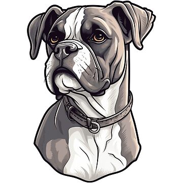 Imagen de la obra  cute boxer car sticker de LabelLover