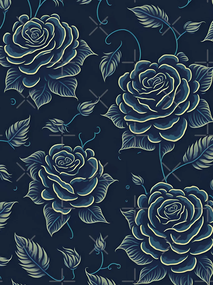 Thumbnail 4 of 4, Samsung Galaxy Phone Case, Blue and Yellow Color Roses Pattern designed and sold by DesignCentrum.
