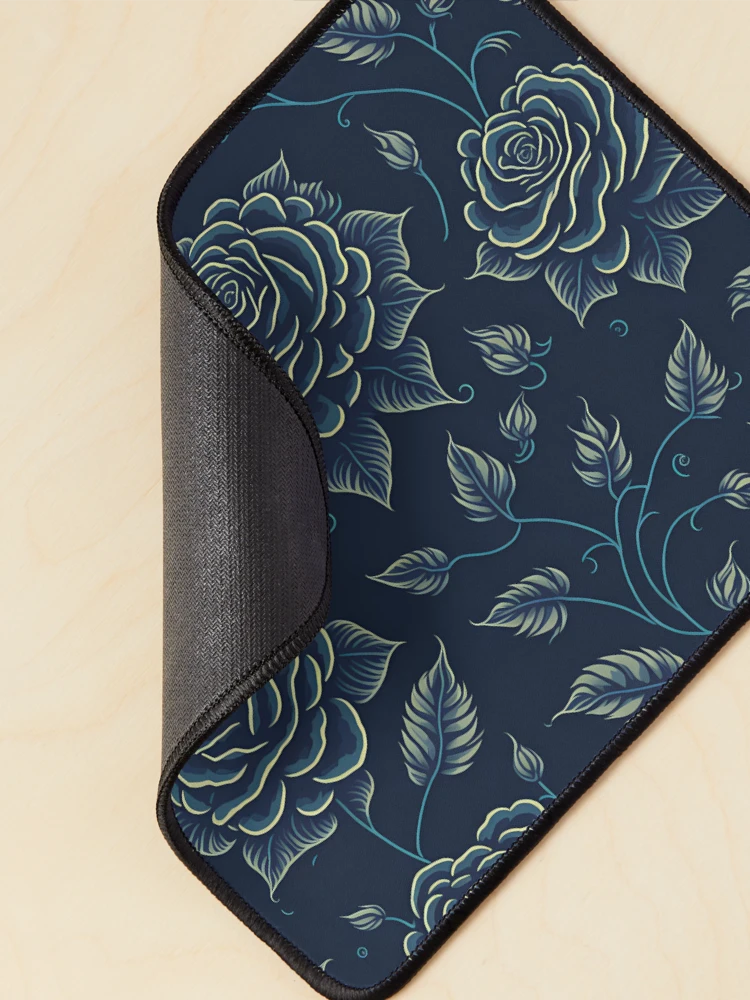 Thumbnail 2 of 5, Mouse Pad, Blue and Yellow Color Roses Pattern designed and sold by DesignCentrum.