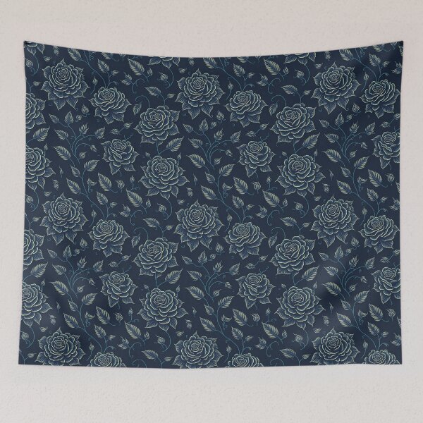 Item preview, Blue and Yellow Color Roses Pattern designed and sold by DesignCentrum.