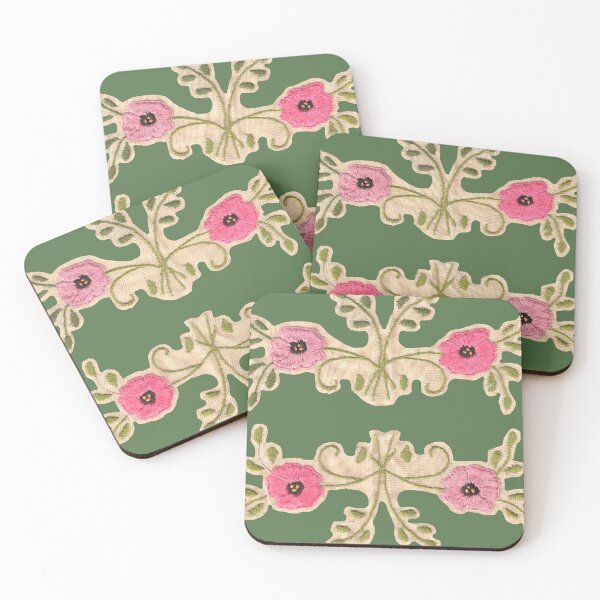 Item preview, Embroidered flowers B green designed and sold by Julianum.