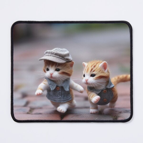 Item preview, Two little kittens in a hat walking in the garden. Selective focus. designed and sold by aiphotosart.