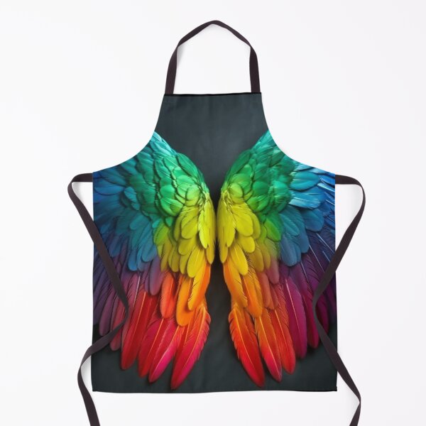 Item preview, Gay Pride Abstract Angel Wings - Vibrant Rainbow Color Blocks in a Hyperrealistic Illustration designed and sold by stateofhuman.