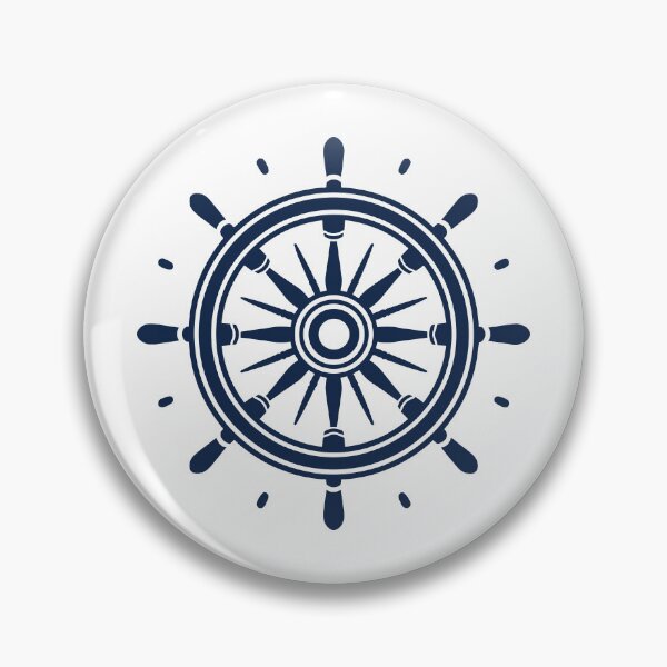 Item preview, Simple ship wheel clipart ~ Ship helm ~ Boat wheel ~ Navy blue on white designed and sold by oceanys.