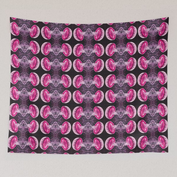 Item preview, Pink and Black Jellyfish Pattern No3 designed and sold by PixelChameleon.