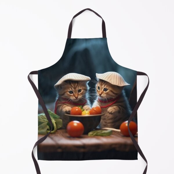 Item preview, Two kittens in a hat with tomatoes on a wooden table. Selective focus. designed and sold by aiphotosart.