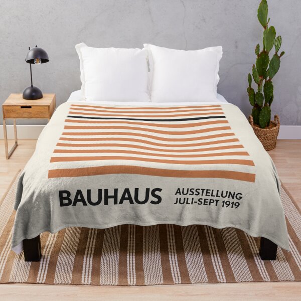 Item preview, Bauhaus Warped Lines Pattern Orange Grey designed and sold by ahumbleconcept.