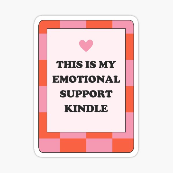 Artikel-Vorschau von Das ist mein Kindle Pink und Orange zur emotionalen Unterstützung, designt und verkauft von catdiasart.