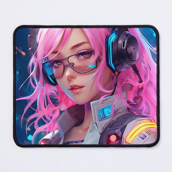 Item preview, Futuristic Cyborg Beauty: A Masterpiece of Anime Art designed and sold by CinEmmaDesign.