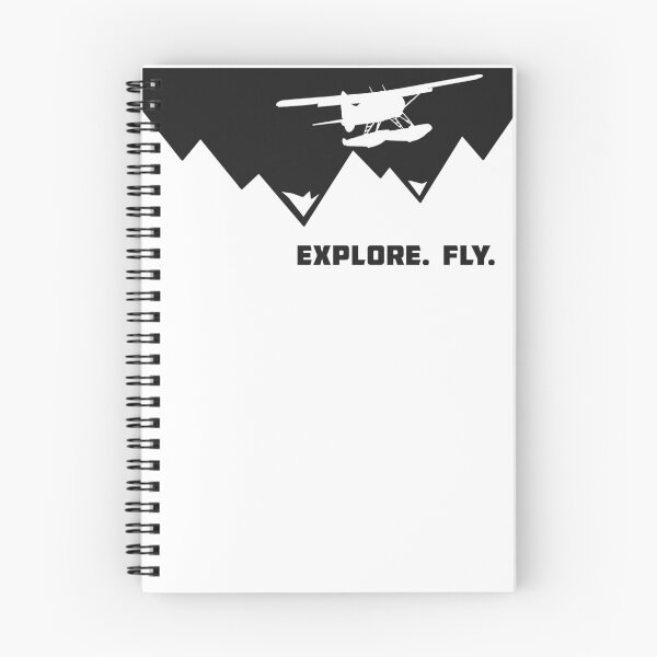 Item preview, Explore. Fly. Beaver Floatplane Mountain Exploration Design designed and sold by RealPilotDesign.