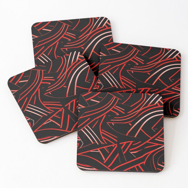 Item preview, Braided lines curved red designed and sold by Tim-Ries.