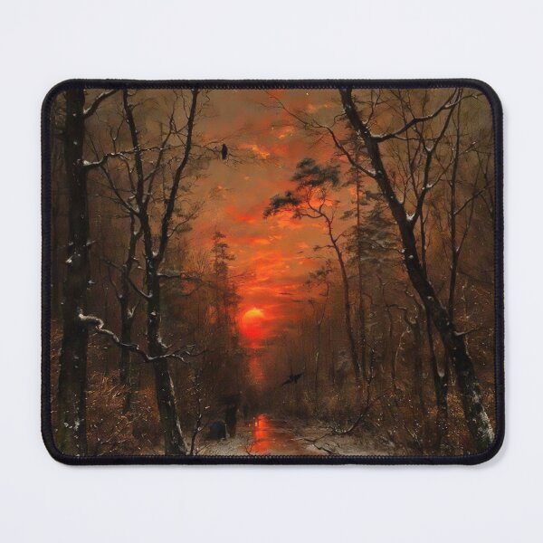 Item preview, Sunset over the Winter Forest (1887), by Heinrich Gogarten designed and sold by Gabriel S.