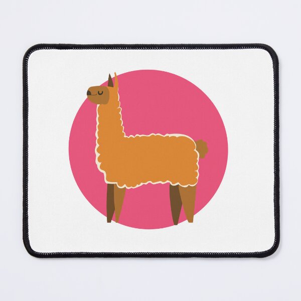 Item preview, Cute Mid Century Modern Alpacca - Pink Circle Background designed and sold by SorryFrog.