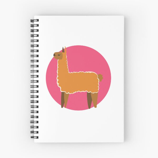 Aperçu de l'œuvre Alpaga moderne mignon du milieu du siècle - fond de cercle rose créée et vendue par SorryFrog.