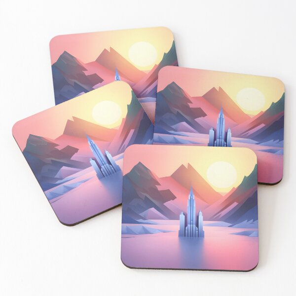 Item preview, Sunset Serenade: 1920s Skyscrapers on Frozen Waters designed and sold by Arc1.