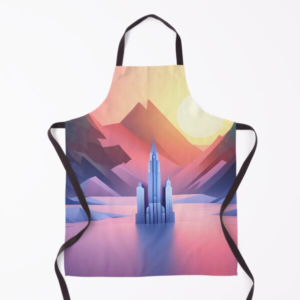 Item preview, Sunset Serenade: 1920s Skyscrapers on Frozen Waters designed and sold by Arc1.