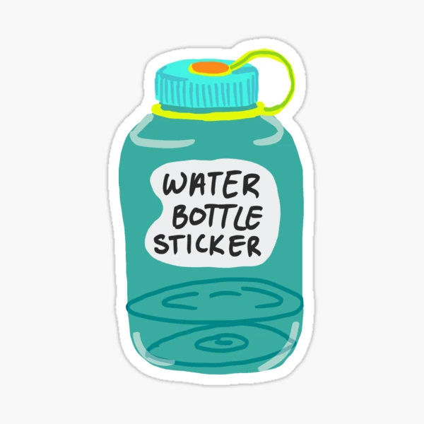 Water Bottle Stickers Sticker for Sale by SunshineJellyB