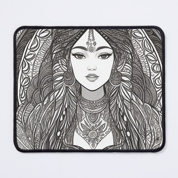 Item preview, Boho woman art designed and sold by Vibrantstroke.