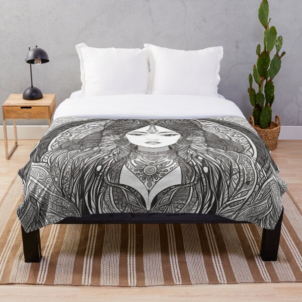 Item preview, Boho woman art designed and sold by Vibrantstroke.