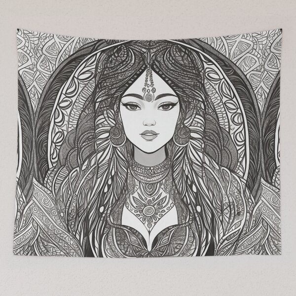 Item preview, Boho woman art designed and sold by Vibrantstroke.
