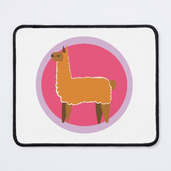 Item preview, Cute Mid Century Modern Alpacca - Pink And Lilac Circle Background designed and sold by SorryFrog.
