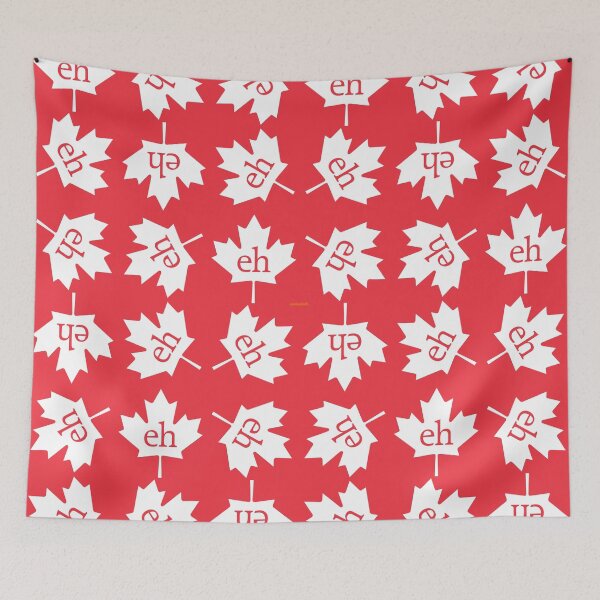 Item preview, 16220-02-CNW – Canadian Maple Leaf Eh – Pattern (White) designed and sold by Uselesstuff.