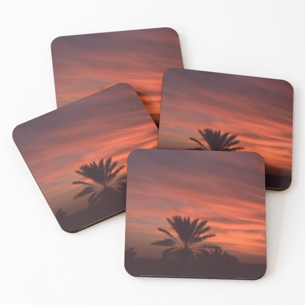 Item preview, Palm trees at sunset, Siwa Oasis, Egypt  designed and sold by EgyptOasisLove.