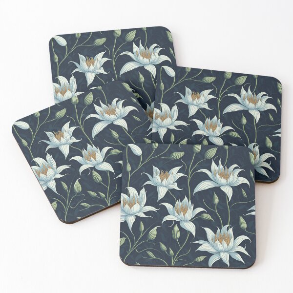 Item preview, White Color Lily Pattern designed and sold by DesignCentrum.